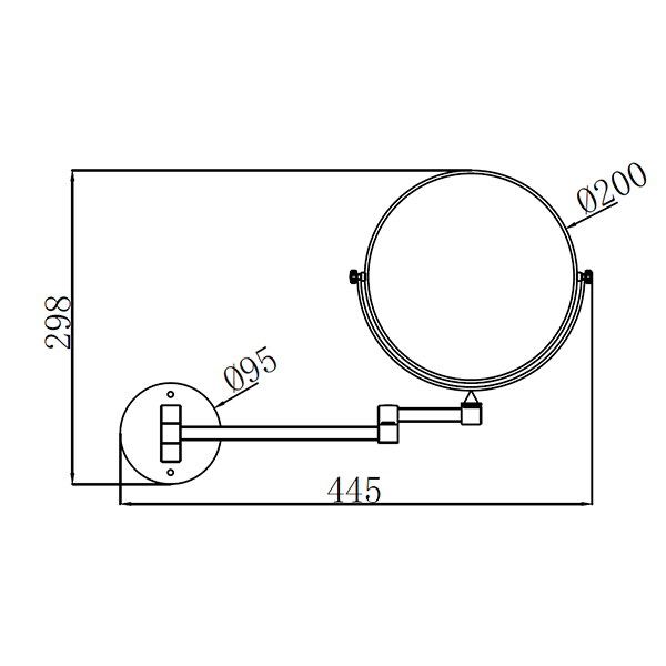Abagno 8'' Magnifying Mirror MM-8050-CP