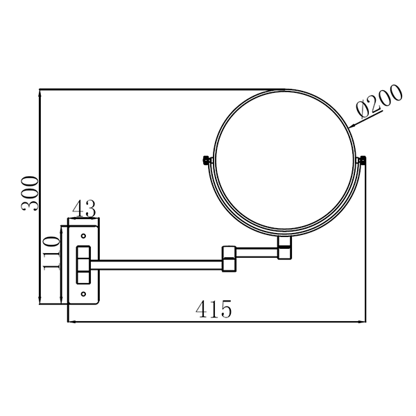 Abagno 8'' Magnifying Mirror MM-8051-CP