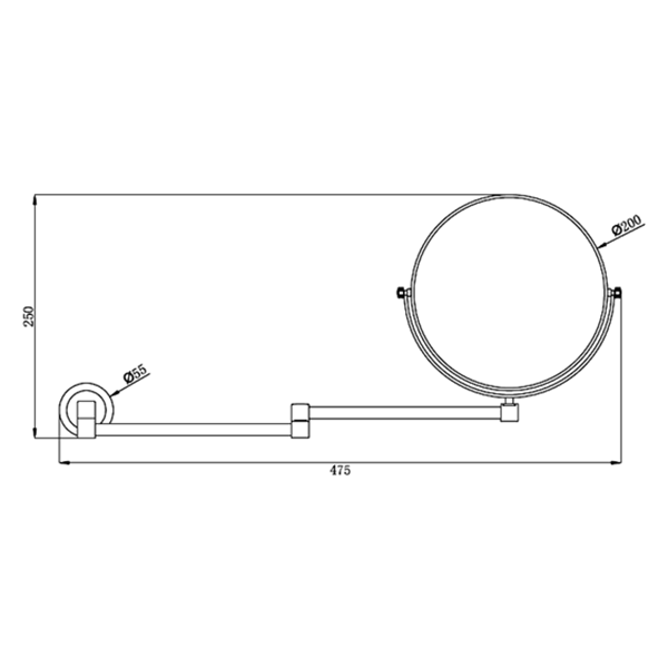 Abagno 8'' Magnifying Mirror MM-8052-CP