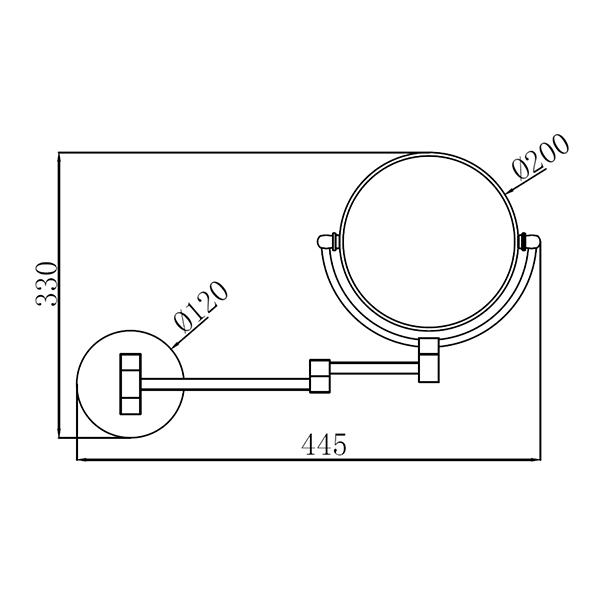 Abagno 8'' LED Magnifying Mirror MM-8055L-BN [Black Nickel]