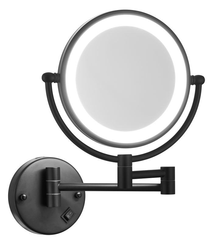 Abagno 8'' LED Magnifying Mirror MM-8055L-MB [Matt Black]