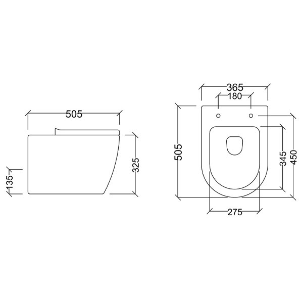 Abagno Wall Hung Water Closet MOLISE WH (Back Inlet) Abagno Wall Hung Water Closet MOLISE WH (Back Inlet)