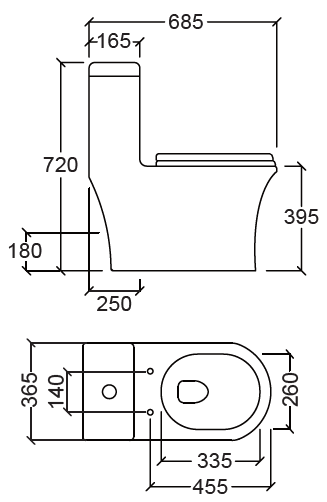 Estillo One Piece Washdown Water Closet CASCINA Estillo One Piece Washdown Water Closet CASCINA