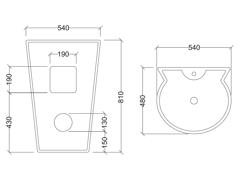 Abagno Standalone Wash Basin POTENZA