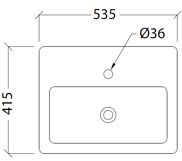 Abagno Wall Hung Wash Basin RAGUSA