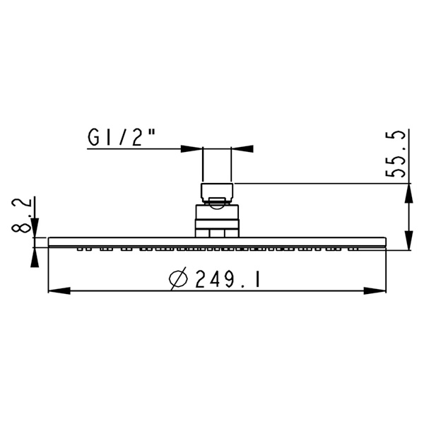 Abagno 250mm Round Rain Shower RO-0810-BC