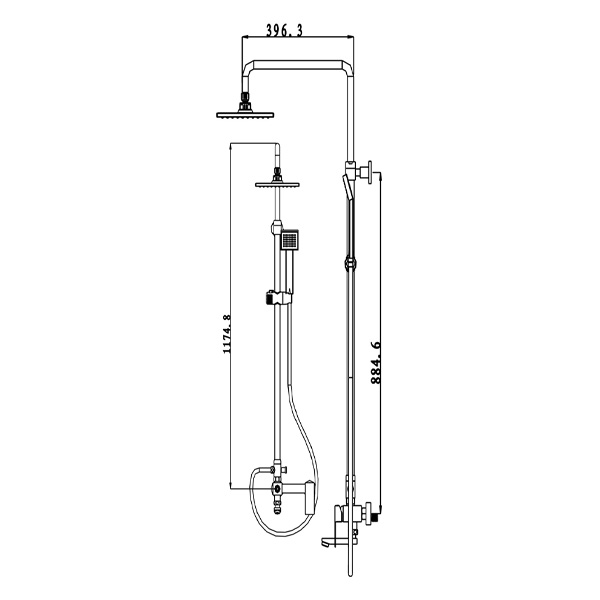 Abagno Exposed Bath/Shower Column  SA-BM-990-113
