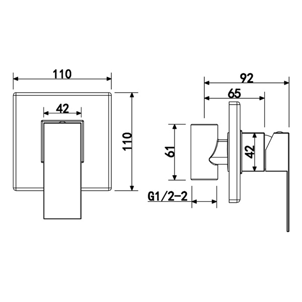 Abagno Concealed Shower Mixer SAM-010E-CR
