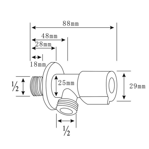 Abagno Angle Valve SBT-193-SS