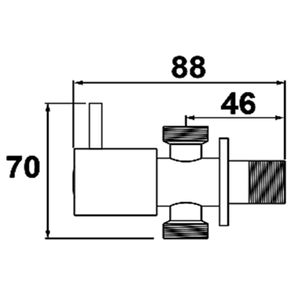 Abagno Two-Way Angle Valve SCT-293-SC