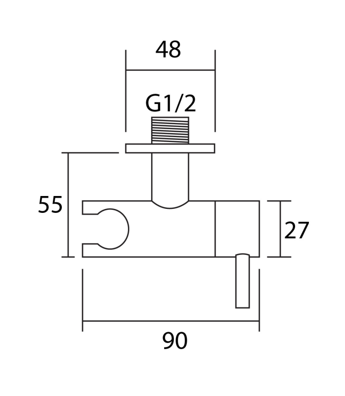 Abagno Angle Valve With Holder SCT-293H-SC
