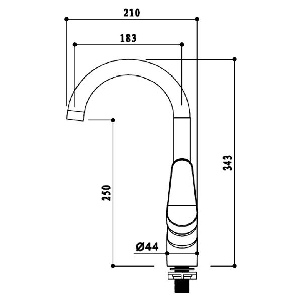 Abagno Sink Tap SDC-180-CR