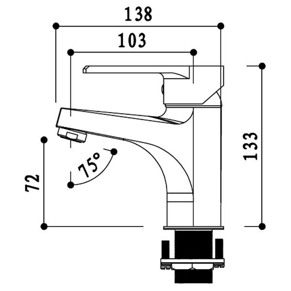 Abagno Basin Mixer SDM-075-CR