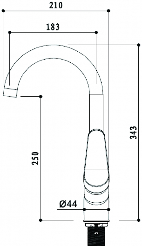Abagno Kitchen Sink Mixer SDM-180-CR