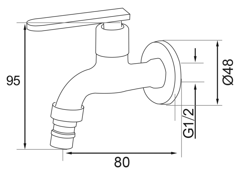 Abagno Hose Bib Tap SDT-083-SC