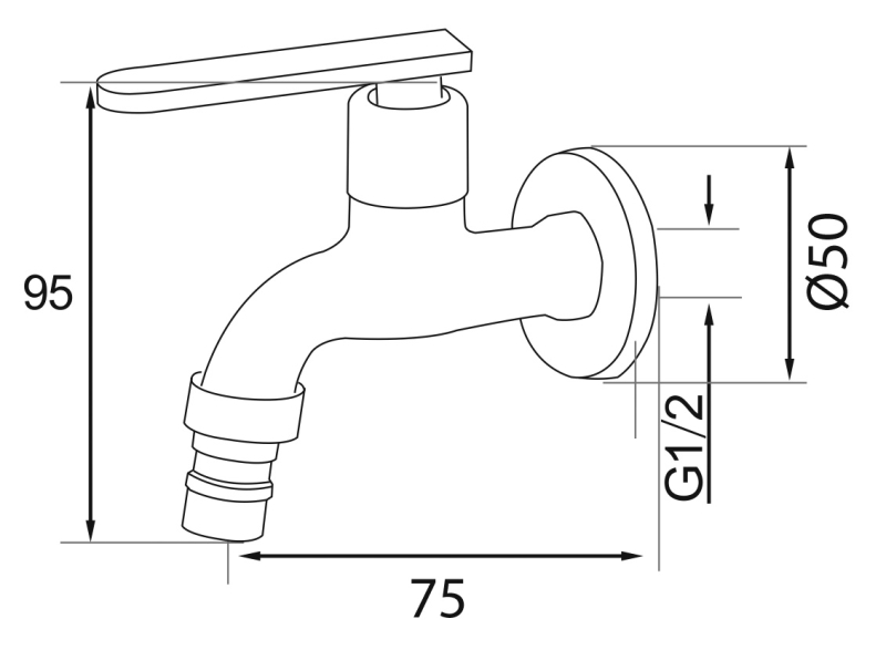 Abagno Hose Bib Tap SDT-083B-SS