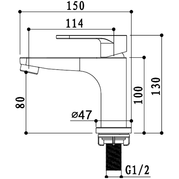 Abagno Basin Tap SEC-075-BN [Black Nickel]
