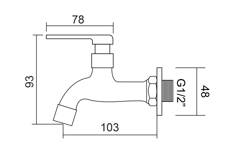Abagno Bib Tap SET-024-BN [Black Nickel]