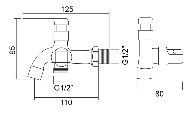 Abagno Two-Way Tap SET-051H-SC