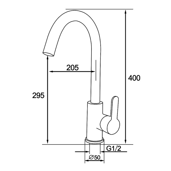 Abagno Sink Tap SHC-180-SS
