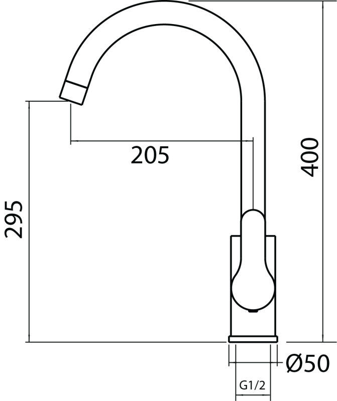 Abagno Sink Tap SHC-180-SS