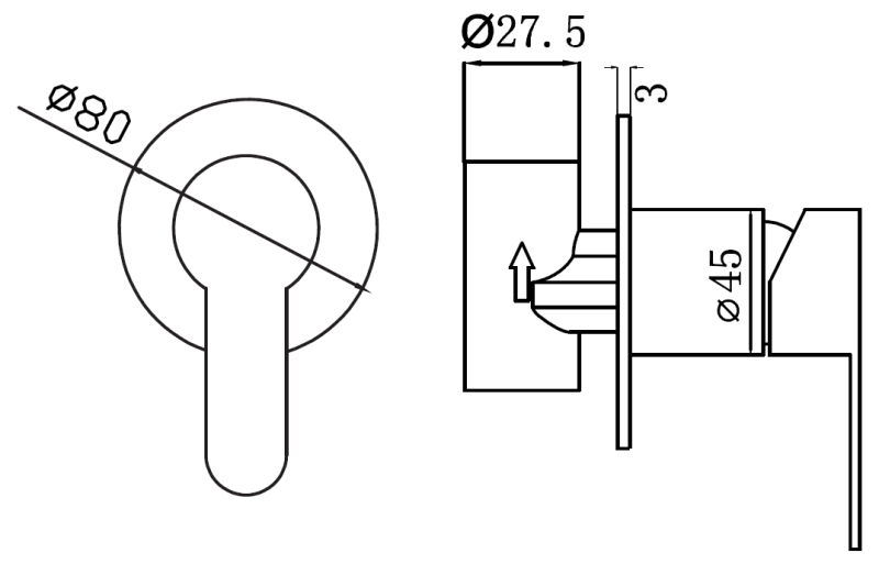 Abagno Concealed Shower Mixer SHM-010-SS