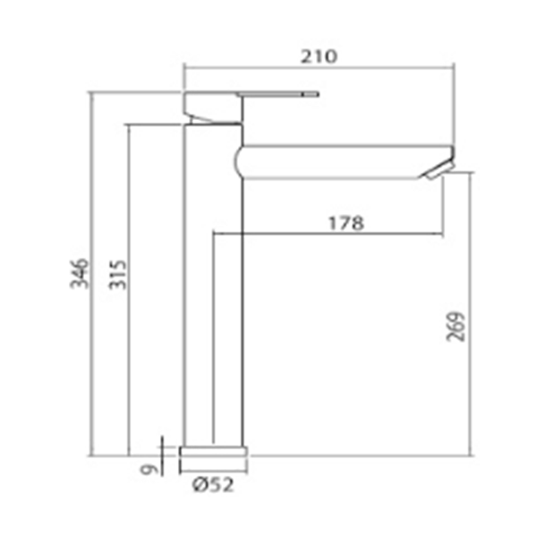 Abagno Basin Mixer SHM-077L-SS