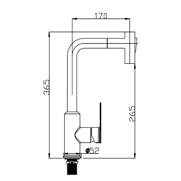 Abagno Kitchen Sink Mixer With Pull-out Spray SHM-185P-CR