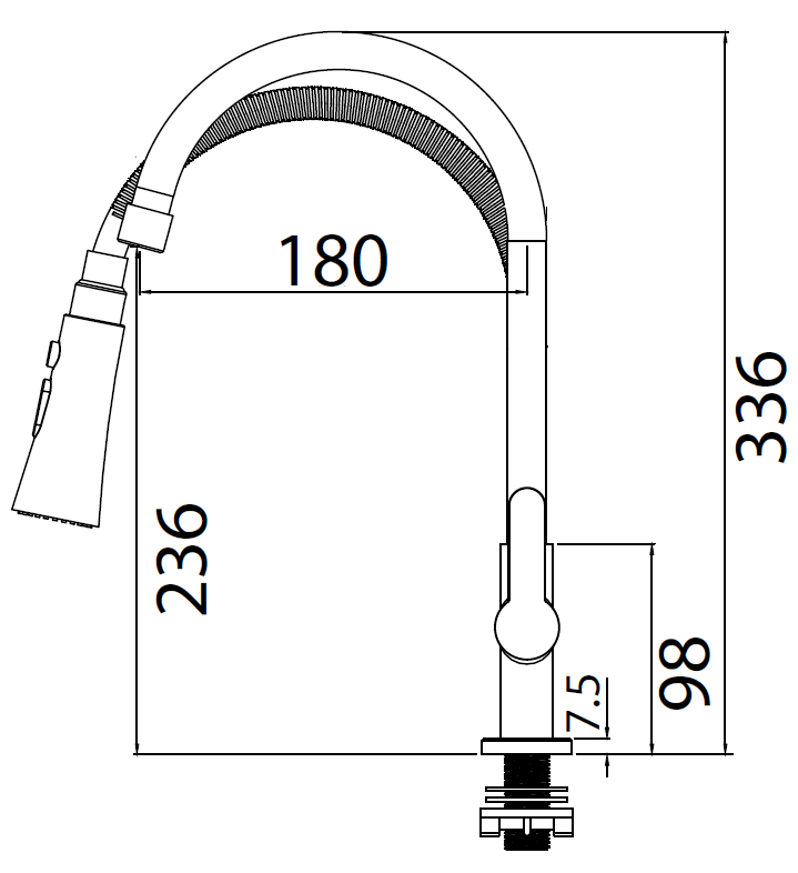 Abagno Pillar Sink Tap SHT-258-MP-SS