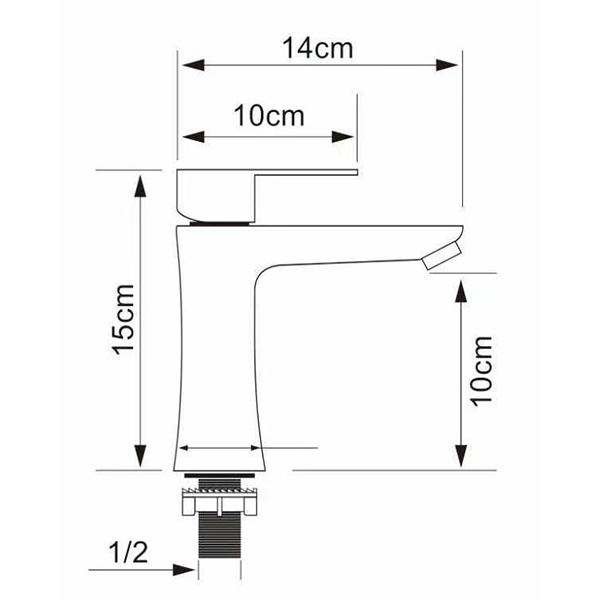Abagno Single Lever Basin tap SIC-075B-SS