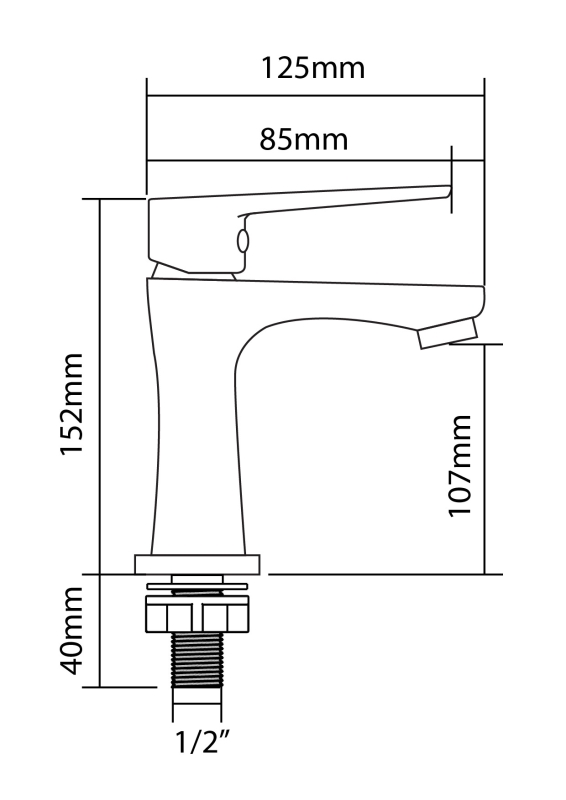 Abagno Single Lever Basin Tap SIC-075SB-SS