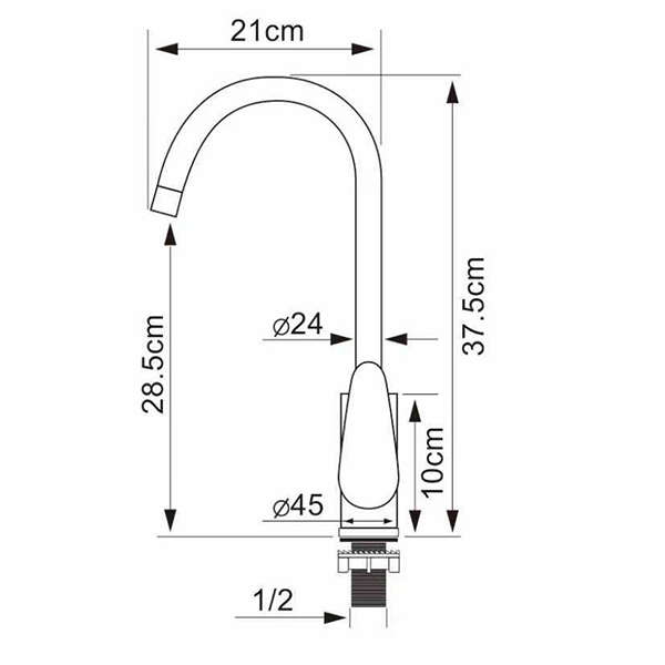 Abagno Kitchen Sink Tap SIC-180-RS [Rose Gold]