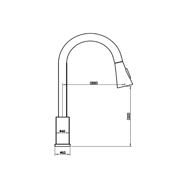 Abagno Kitchen Sink Mixer SIM-180P-SS