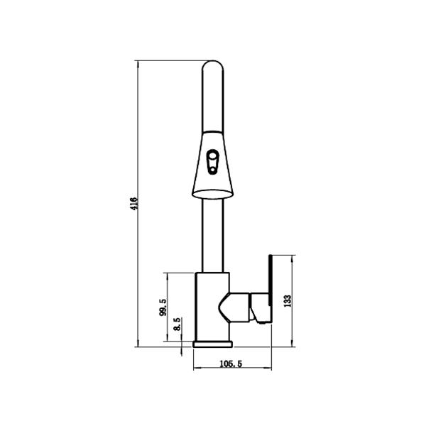 Abagno Kitchen Sink Mixer SIM-180P-SS