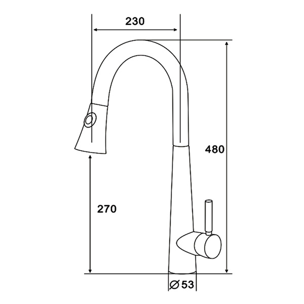 Abagno Kitchen Sink Mixer with Pull-out Spray SIM-183P-SS