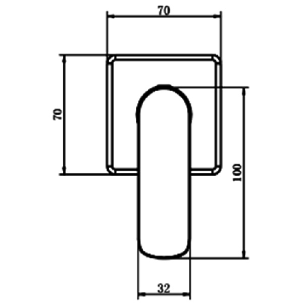Abagno Single Lever Concealed Stop Valve SJC-005-CR [1/2"]