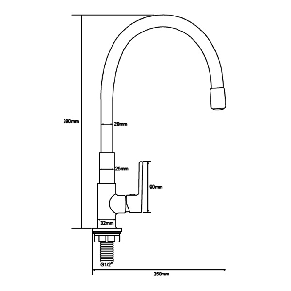 Abagno Sink Tap SJC-058-CR