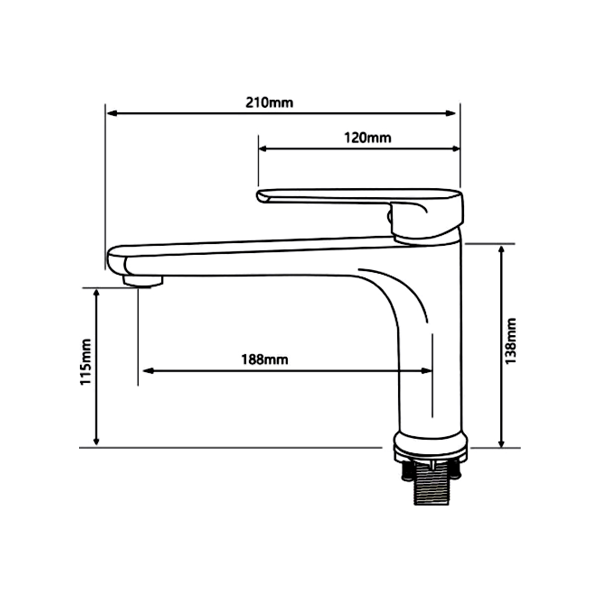 Abagno Single Lever Basin Tap SJC-076-CR