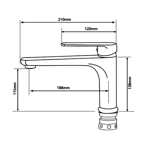 Abagno Basin Mixer SJM-076-CR