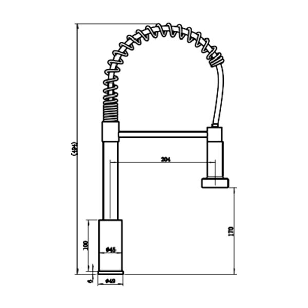 Abagno Kitchen Sink Mixer With Double Spray SKM-178-SS