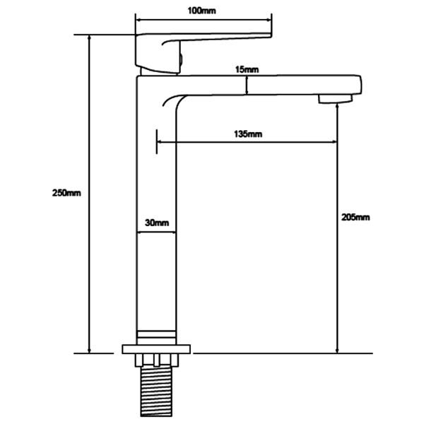 Abagno Tower Basin Tap SMC-075SL-CR