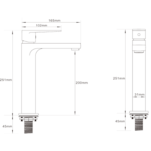 Abagno Tower Basin Tap SMC-075SL-BN [Black Nickel]