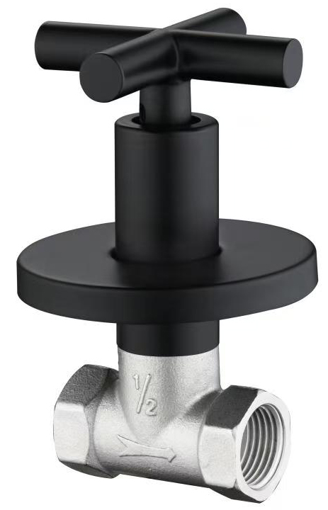 Abagno Full-Turn Concealed Stop Cock SOT-684FT-MB [Matt Black] [1/2"]
