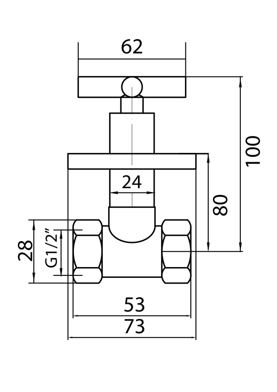 Abagno Full-Turn Concealed Stop Cock SOT-684FT-BN [Black Nickel] [1/2"]