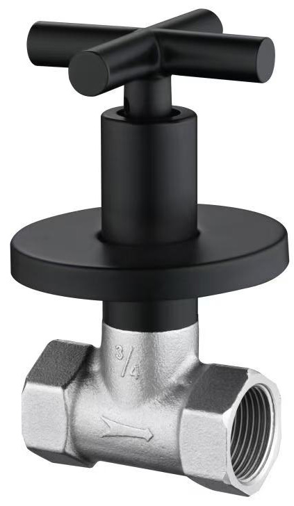 Abagno Full-Turn Concealed Stop Cock SOT-686FT-MB [Matt Black] [3/4"]