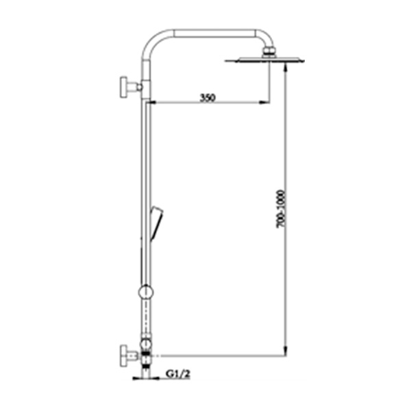 Abagno Exposed Shower Column SP-828-553-SS