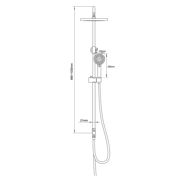 Abagno Exposed Shower Column SP-855-703-BN