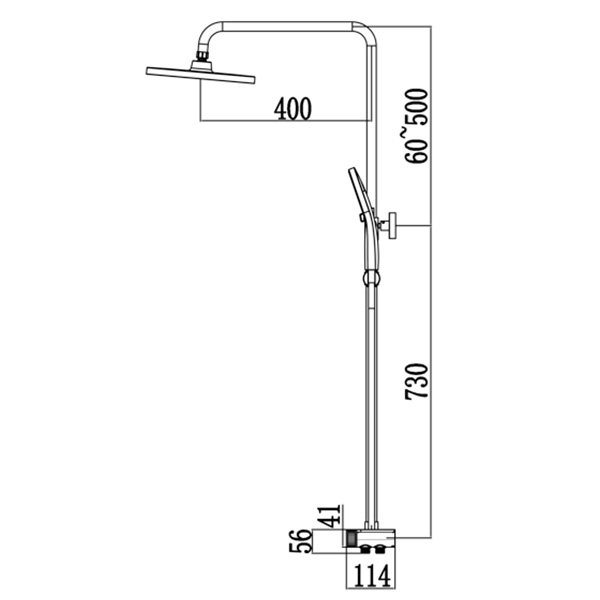 Abagno Exposed Shower Column SPA-710-603