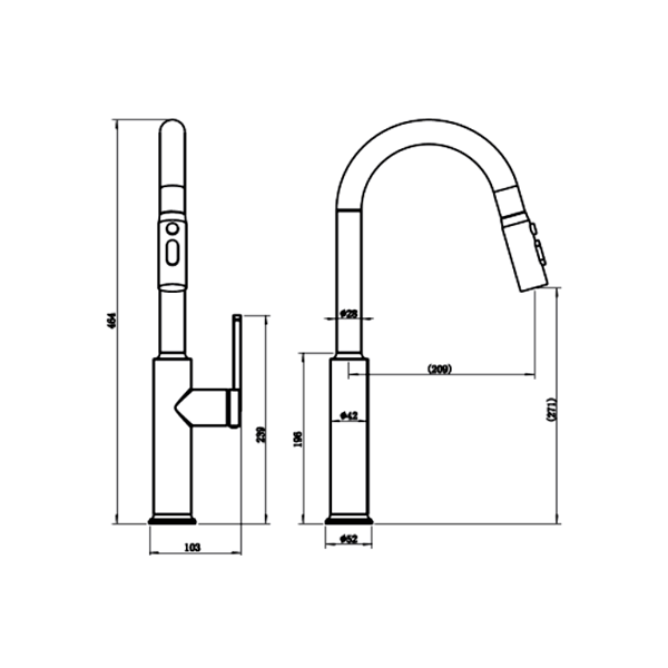 Abagno Kitchen Sink Mixer SPM-188P-SS