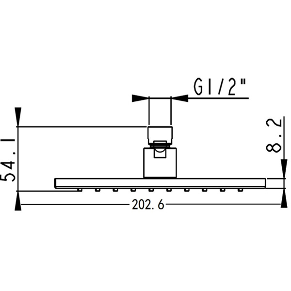 Abagno 200mm Square Rain Shower SQ-0808-BC